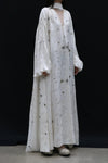 Mutedance 24 Autumn and Winter Wear Scarf Flower Dye Long Dress MD-MD24FW106-hoary